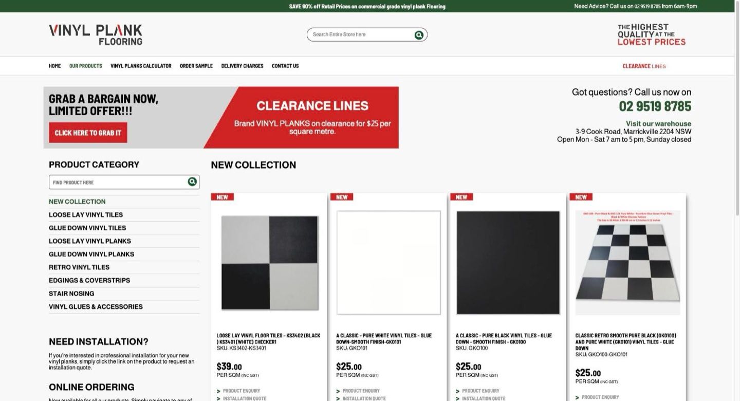 Vinyl Plank Flooring Website, screenshots 2